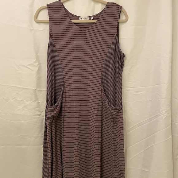 Habitat Dresses & Skirts - Habitat Mauve Striped Sleeveless Dress, Easy, Breezy, and Effortless